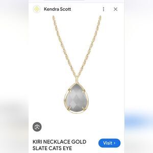 Kendra Scott Kiri Necklace Slate Gold 14K Plated